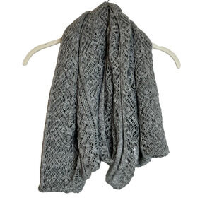 H&M Womens Infinity Scarf Gray Acrylic Open Knit